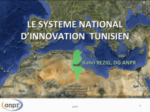 le système national d`innovation tunisien