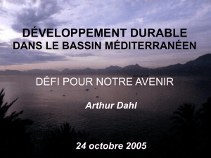 développement durable dans le bassin méditerranéen
