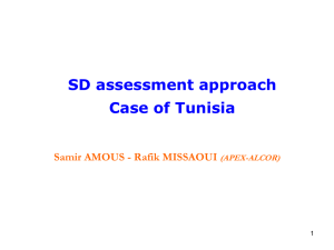 Sustainable development assessment, Case of Tunisia