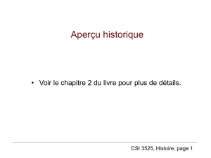 Notes de Cours 3: Histoire
