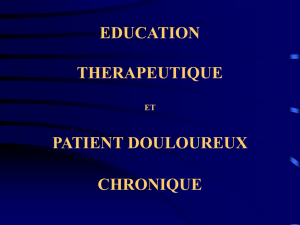 L`éducation thérapeutique du patient