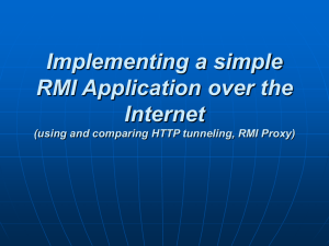 Implementing a simple RMI Application over the Internet (using and