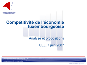 Indicateurs de compétitivité-présentation à la presse 2007