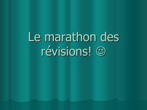 Le marathon-Révisions Unité1