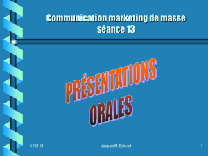Communication marketing de masse séance 12