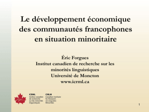 Diapositive 1 - Observatoire sur la gouvernance de l`Ontario français