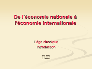 De l`économie nationale à l`économie internationale