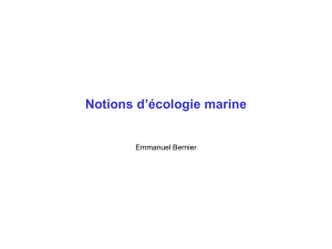 Notions d`écologie marine