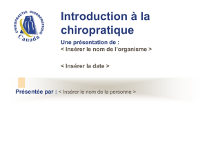 Introduction to Chiropractic - Canadian Chiropractic Association