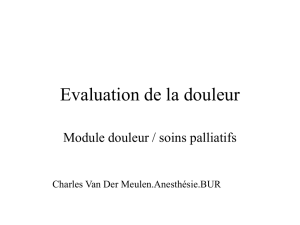 Evaluation de la douleur Cours 2005