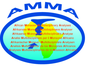 African Monsoon Multidisciplinary Analyses Afrikanske Monsun