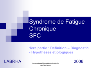 Sydrome de Fatigue Chronique SFC