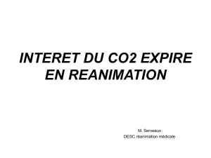 Intérêt du monitorage du CO2 expiré en réanimation