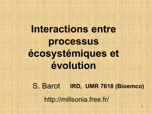 L3 ENS, Interactions entre processus écosystémiques et