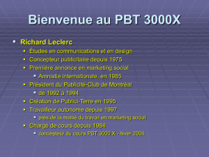 Bienvenue au PBT 3000X - Publici