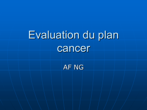 Evaluation du plan cancer - SantePub
