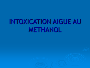 intoxication aigue au methanol