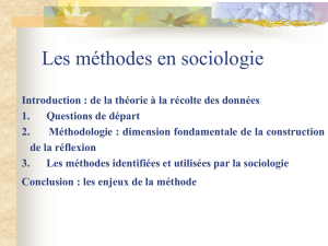 les méthodes en sociologie