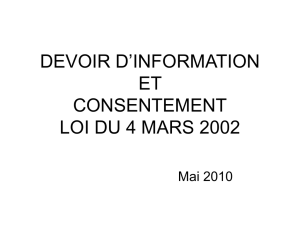 information et consentement loi du 4 mars 2002