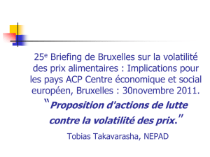 Présentation - Briefings de Bruxelles sur le Développement