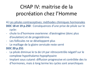 CHAP IV: maitrise de la procréation chez l`Homme