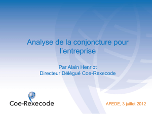 Analyse conjoncturelle pour l`entreprise, Alain - Coe