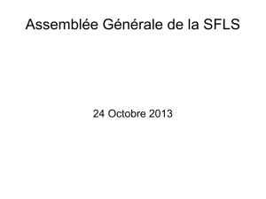 Conseil d`administration de la SFLS 23 octobre 2013