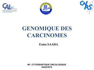genomique des carcinomes