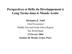 Long term economic development challenges and prospects for the