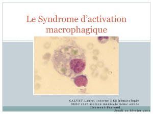 Syndrome d`activation macrophagique