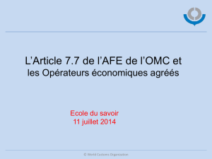 Article 7.7 de l`AFE de l`OMC