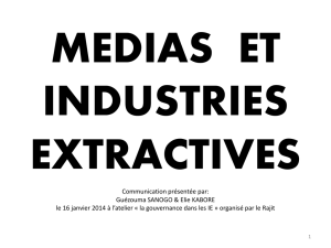 industries extractives et media