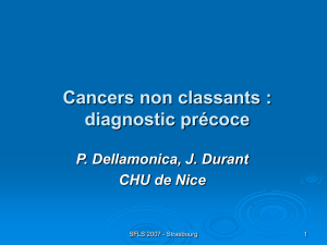 Cancers non classants : diagnostic précoce
