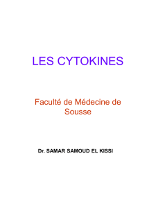 LES CYTOKINES DE l`INFLAMMATION (1)