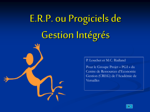 ERP ou Progiciels de Gestion Intégrés - CREG