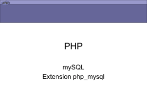 PHP – fonctions mysql