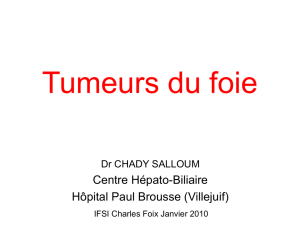 Tumeurs foie - IFSI Charles-Foix