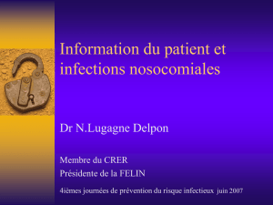 Information du patient et infections nosocomiales