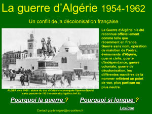Diaporama sur la guerre d`Algérie