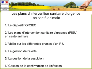 Les PISU (plans d`intervention sanitaire d`urgence)