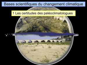 Certitudes des paléoclimatologues