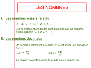 Nombres entiers et rationnels (1)