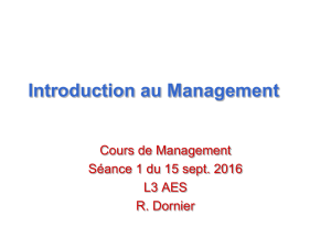 Introduction au Management