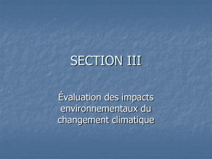 Section 3 Impacts du Changement Climatique
