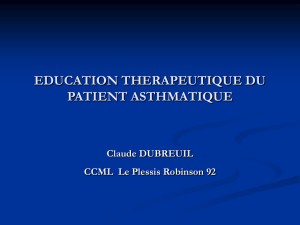 Le cours sur l`éducation du patient asthmatique