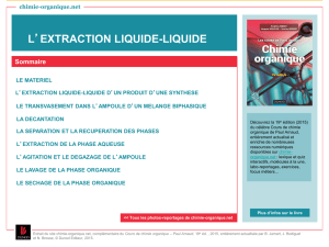 L`extraction liquide-liquide » (PPS - 690 ko) - Chimie