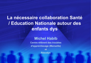 La nécessaire collaboration Santé / Education Nationale autour des