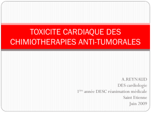 toxicite cardiaques des chimiotherapies anti