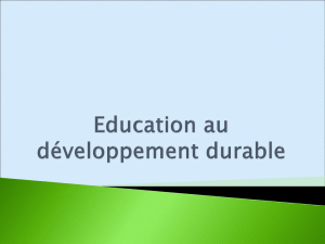 éducation à l`environnement pour un développement durable