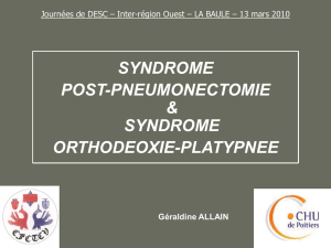 SYNDROME POST-PNEUMONECTOMIE